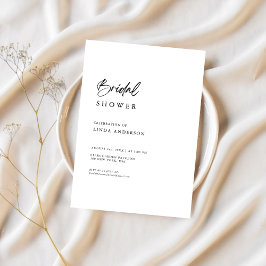 ボホミニマルブラック&ホワイトブライダルシャワー 招待状