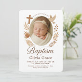 ボホミニマルホワイトバプテスマ招待状 招待状 (スタンド正面)