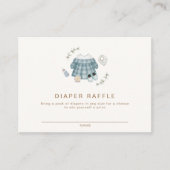 ボホミニマルモダン衣柄おむつラッフル エンクロージャーカード (正面)