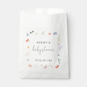 ボホミニマルワイルドフラワーフレーム赤ちゃんシャワー フェイバーバッグ (正面)