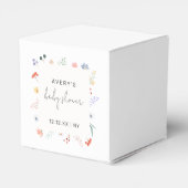 ボホミニマルワイルドフラワーフレーム赤ちゃんシャワー フェイバーボックス (裏面サイド)