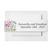 ボホミニマルワイルドフラワーベリーバンド 招待状ベリーバンド (正面例)