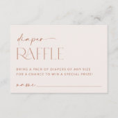 ボホミニマルー、モダンテラコッタ、おむつラッフル エンクロージャーカード (正面)