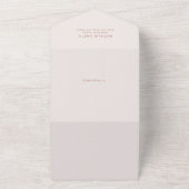 ボホミニマルー、モダンテラコッタ、ブライダルシャワー オールインワン招待状 (外側)