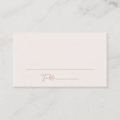 ボホミニマルー、モダンテラコッタ、ブライダルシャワー プレイスカード (正面)