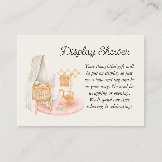 ボホミニマル子供部屋ガールディスプレイシャワー エンクロージャーカード (正面)