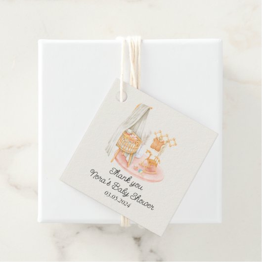 ボホミニマル子供部屋ガールベビーシャワー フェイバータグ (インサイチュ)