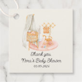 ボホミニマル子供部屋ガールベビーシャワー フェイバータグ (正面)