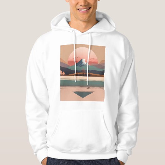 「ボホミニマル山逃げTシャツ」 パーカ (正面)