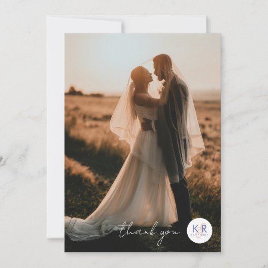 ボホミニマル春結婚フローラ サンキューカード (正面)