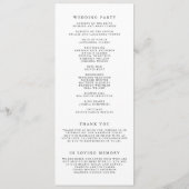 ボホミニマル植物学ブラック&ホワイト結婚ズ プログラム (裏面)