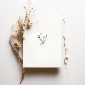 ボホミニマル白黒結婚式招待状 招待状