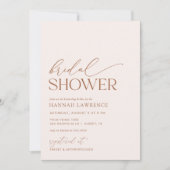 ボホミニマル赤面ピンクブライダルシャワー 招待状 (正面)