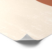 ボホミュートテラコッタニュートラル抽象芸術ボウルスアート ポスター (角)