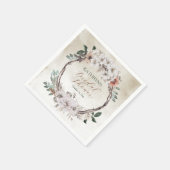 ボホミュート秋フローラブライダルシャワー スタンダードカクテルナプキン (角)