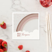 ボホミュート虹の赤ちゃんシャワー女の子ナプキン スタンダードカクテルナプキン (インサイチュ)