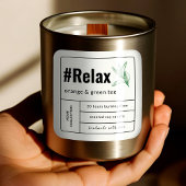 ボホミルキークラフトベージュボタニック紙キャンドルラベル スクエアシール