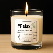 ボホミルキークラフトベージュボタニック紙キャンドルラベル スクエアシール