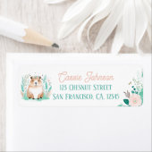 ボホミントグリーンカピバラ差出人住所ラベル ラベル (インサイチュ)