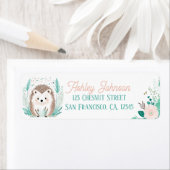 ボホミントグリーンヘッジホッグ差出人住所ラベル ラベル (インサイチュ)