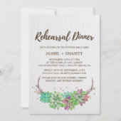 ボホミント素朴フローラ多肉処理リハーサルディナー 招待状 (正面)