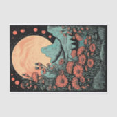 ボホムーンアンドフラワーズデクページ紙 薄葉紙 (正面)