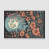 ボホムーンアンドフラワーズデコップス紙 薄葉紙 (正面)