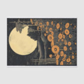 ボホムーンアンドフラワーズデコパージュ紙 薄葉紙 (正面)