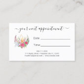 ボホムーンクリスタルフラワーズアポイントメント 名刺 (裏面)