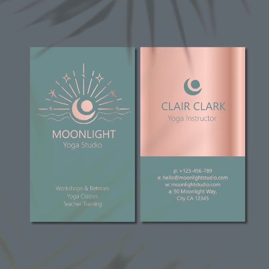 ボホムーンスターズヨガスタジオ 名刺
