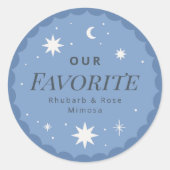 ボホムーンドリンクお気に入りの結婚式の引き出物シール ラウンドシール (正面)