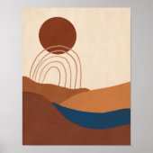 ボホムーンランドスケープ抽象芸術アーストーン ポスター (正面)