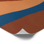 ボホムーンランドスケープ抽象芸術テラコッタトレンディー ポスター (角)