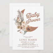 ボホムーン男女兼用ベビーシャワー招待状 招待状 (正面/裏面)