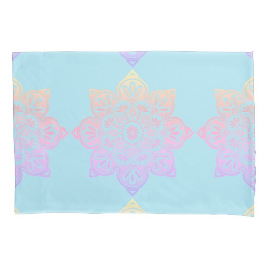 ボホメダリオン付きピローケース 枕カバー (正面)