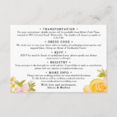 ボホメドウイエロフローラ結婚詳細 エンクロージャーカード (裏面)