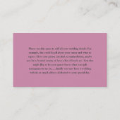 ボホメドウグラスピンク結婚ズ詳細 エンクロージャーカード (裏面)