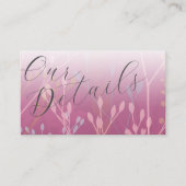 ボホメドウグラスピンク結婚ズ詳細 エンクロージャーカード (正面)