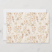 ボホメドウ素朴ドフラワーズフローラブライダルシャワー サンキューカード (裏面)