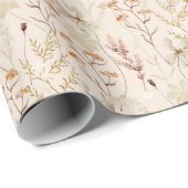 ボホメドウ素朴ドフラワーズフローラブライダルシャワー ラッピングペーパー (ロールコーナー)