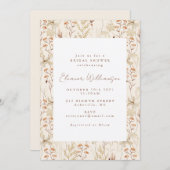 ボホメドウ素朴ドフラワーズフローラブライダルシャワー 招待状 (正面/裏面)