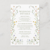 ボホメドカラフルフローラの結婚詳細カード エンクロージャーカード (正面)