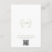 ボホメドカラフルフローラの結婚詳細カード エンクロージャーカード (裏面)