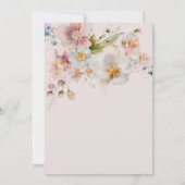 ボホメドー素朴ドワイルドフラワーブライダルシャワー 招待状 (裏面)