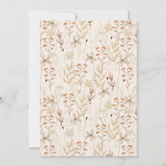 ボホメド素朴フラワーズフローラ卒業パーティー 招待状 (裏面)