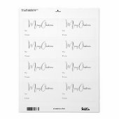 ボホメリモダンークリスマスの長方形ギフト ラベル (フルシート)