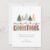 ボホメリークリスマスツリーズトレンディークリスマス シーズンカード (正面)