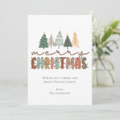 ボホメリークリスマスツリーズトレンディークリスマス シーズンカード (スタンド正面)