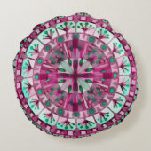 ボホモザイクタイルピンクベリー –  ラウンドクッション (裏面)