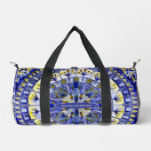 ボホモザイクタイル海軍ブルーウォーター –  ダッフルバッグ (正面)